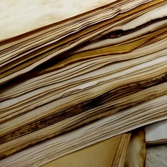 50 Tea Dyed 8.5"x14" Papers, Hand Dyed Papers, Junk Journal Supply - Picture 4 of 5